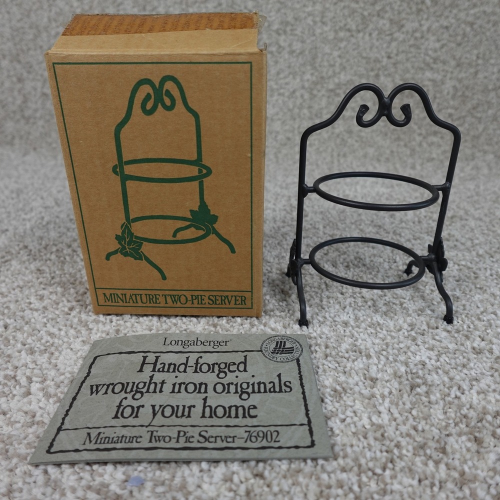 Longaberger 1999 Miniature Two Pie Server Wrought Iron Foundry Collection 76902 - Picture 2 of 8